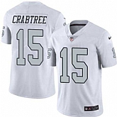 Nike Men & Women & Youth Raiders 15 Michael Crabtree White Color Rush Limited Jersey,baseball caps,new era cap wholesale,wholesale hats